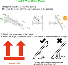 Solar Panel Compatible with Arlo Pro and Arlo Pro 2, 11.8Ft Outdoor Power Chargi