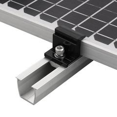 10pcs Adjustable Solar Panel Mounting Brackets Kit, Aluminum End Clamps & Screws