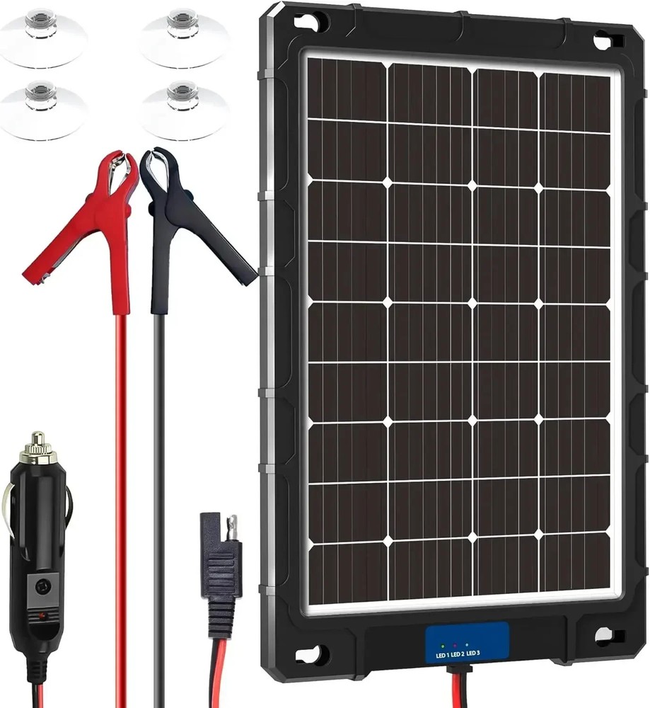 7.5W 20W 12V Solar Panel Kit With Upgraded Controller For Car RV Motorcycle And