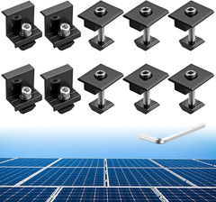 10 soportes paneles solares de 35 mm aluminio 6 en forma de T Abrazaderas medias
