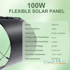 100W 200W 400W Flexible Solar Panel Kit for Sunshed RV Battery Charge Boating