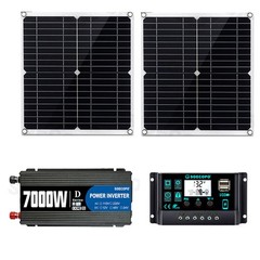 Complete 7000W Off-Grid Solar Kit 7000W Inverter 2pc 300W Solar Panels 110V/220V