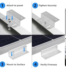16 Units For Solar Panel Mounting Brackets, Z Bracket Sets for RV, Trailer, Boat