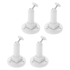 4Pcs White ABS Solar Panel Holders with 360 Degree Rotation for Outdoor Use