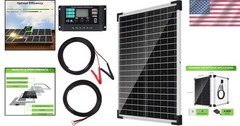 25W Monocrystalline Solar Panel Kit with 10A Controller – Ideal for Off-Grid Use