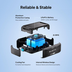BLUETTI B300K Expansion Battery 2764.8Wh for AC200L/AC300/AC500 LFP Home Backup