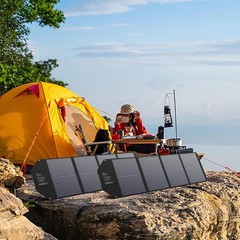 Foldable Solar Charger with Multiple Ports
