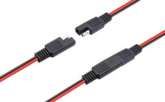 30Cm SAE Y Splitter Adapter Cable – 1 to 2 DC Power Automotive Extension Cable w