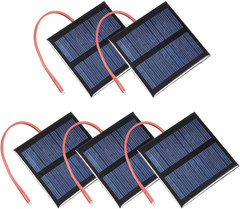 5Pcs 0.6W 5.5V Small Solar Panel Module DIY with 100Mm Wire