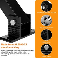 Solar Panel Mount, Aluminum Alloy Adjustable Solar Panel Tilt Mount Brackets,…