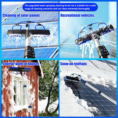 Solar Panel Cleaning Kit with 20FT Extension Pole and Soap Dispenser, 5-Year War