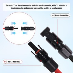 20Ft 10AWG Solar Panel Extension Cable, 10 AWG Solar Extension Cable 10 Gauge…