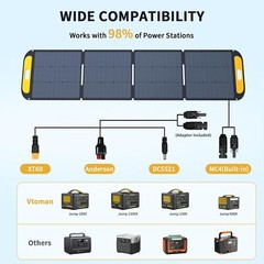 VTOMAN VS200 Portable Solar Panel 200W 19V, 23% Efficiency Foldable Solar Panel