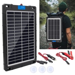 Solar Panel 12V 20W Trickle Charger Battery Charger Kit Maintainer Boat Car RV