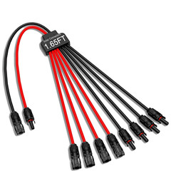 Solar Connectors for 4 Solar Panels,Tool-Free Solar Panels