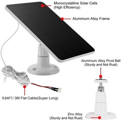 4W Solar Charging for Ring Battery Video Doorbell with Mounting Bracket Kit
