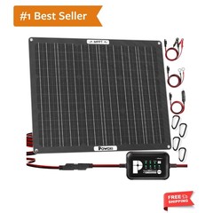 50W Solar Battery Charger: 12V Solar Car Battery Trickle Maintainer – with MP…