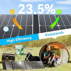Portable Solar Panel 100W Foldable Monocrystalline USB-C PD3.0 XT60 Anderson