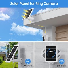 Solar Panel for Ring Camera, 2 Pack solar panels for Ring Security Camera, 5W…