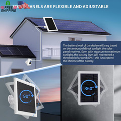 Solar Panel for Ring Camera(2Nd Generation), 2 Pack 5W Solar Panel with 10FT/3M