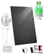 Solar Panel for Ring Camera, 3W Solar Charger Built-in 5000mAh For Ring Camera