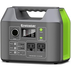 300W Portable Solar Generator Power Station, 296Wh Lithium Battery Backup, 2 AC