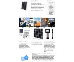 10 Watt 12 Volt Portable Solar Panel Waterproof W/Controller & Mount Brackets