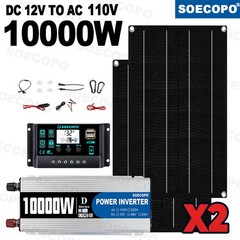 10000W Solar Starter Kit 2x High-Yield Solar Panels + 100A Charge Controllerdv