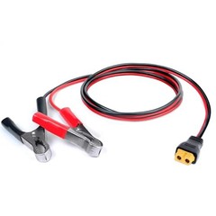 XT60 Connector Cable to Alligator Clip, 12AWG 12V Battery Clamp to 12AWG-2FT