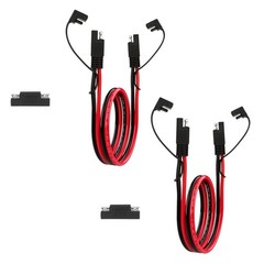 SAE 10AWG Extension Cable 1FT with Polarity Reverse for Solar Panel RV,2 Pcs