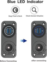QC 3 0 USB Outlet 12V Marine Waterproof New