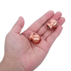 4pcs Copper Tray Feet, Metal Mounting Pads for Cutting Board Replacement, Screw