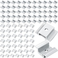100 Pack Solar Panel Mid Clamps 1.06″ Aluminum Mounting Brackets Accessories