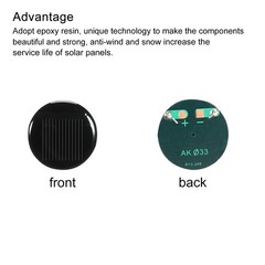 Mini Solar Cell Panel 0.5V 140mA 0.07W 32mm 10pcs