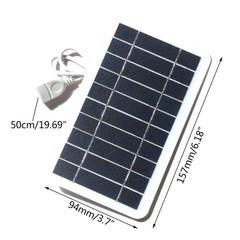 Multifunctional 2W 5V Portable Solar Panel with USB Output Devices for Car