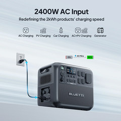 BLUETTI AC200L 2048Wh Portable Power Station+200W Solar Panel Kit for Backup