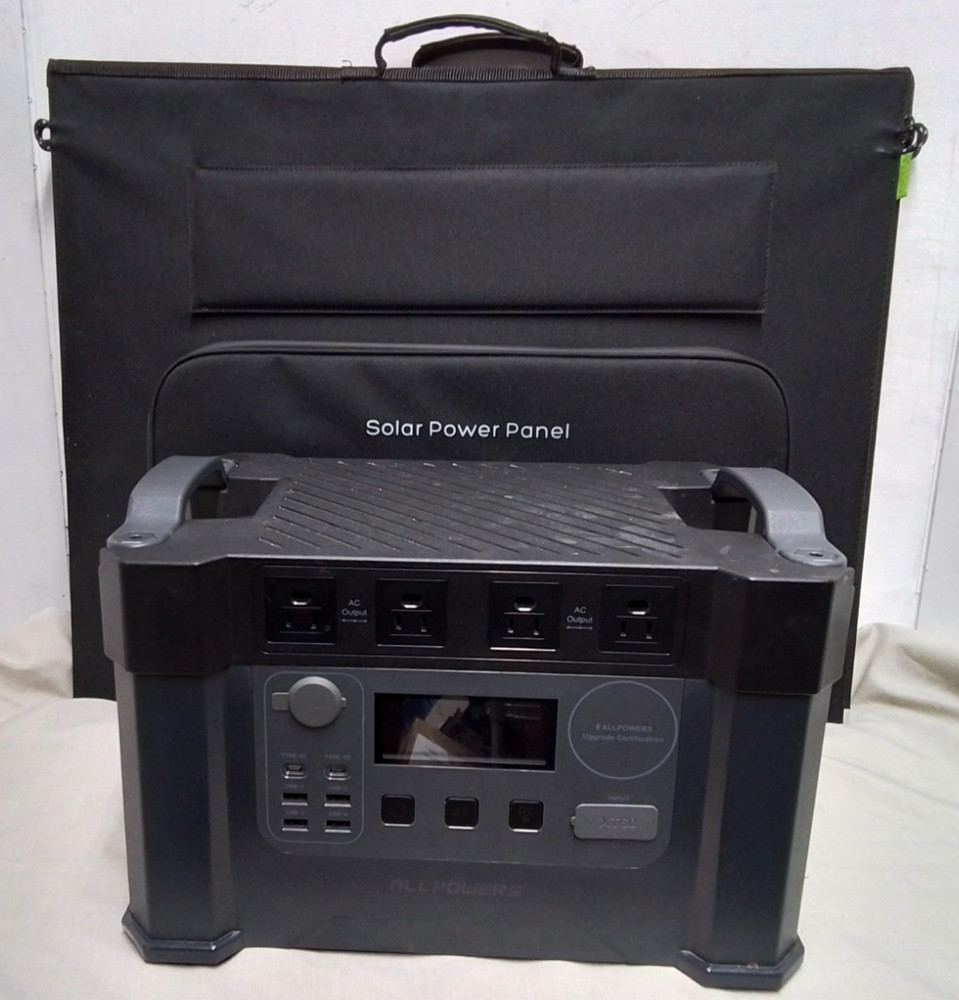 ALLPOWERS 2000W Portable Power Station Solar Battery W/ Foldable Solar Panel