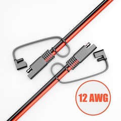 12AWG SAE Extension Cable 6.6FT – Heavy Duty for Car, RV, Solar Applications