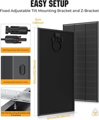 200W N Type Solar Panel 12V Monocrystalline