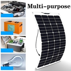 Flexible Solar Panel 200W 18V Waterproof For RV Boat Camper Home Charge