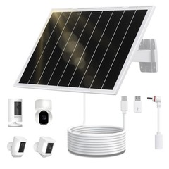 8W Solar Panel for Security Camera,5V Solar Panel Charger IP65 Protection, wi…