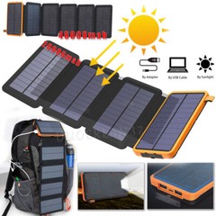 46800mah Portable Solar Mobile Phone Charger Panel Power Bank Waterproof Outdoor