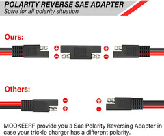 SAE Extension Cable 10 AWG 10FT Heavy Duty Solar Battery Trolling Motor