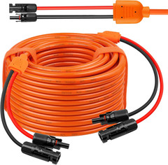Solar Panel Extension Cable 100FT – 10AWG+14AWG Solar Wire with Female & Male I