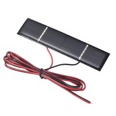 5V 0.25W 50mA Mini Solar Panels with Cable, 107 x 26mm