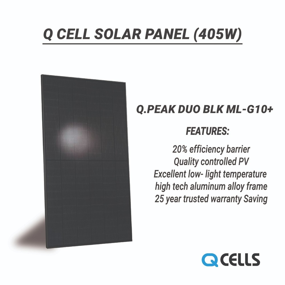 Q.PEAK DUO BLK ML G10+ 405W Solar Panel, High Performance, Energy Efficient