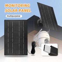 30W 5V Solar Panel for Security Camera Type-C Port Charger for CCTV Cam Outdoor