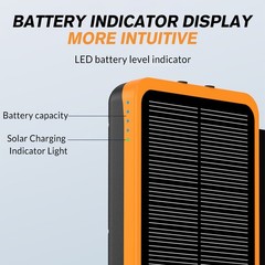 46800mAh Solar Power Bank Folding Solar Panel For Camping Mobile Phone Charger