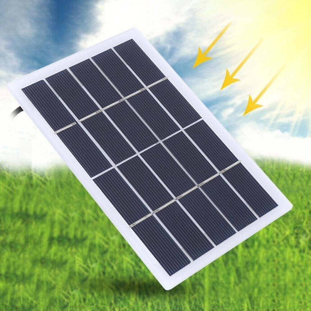 2W 5V Polysilicon Solar Power Battery Panel with DC Interface Charging