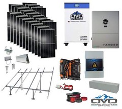 15KW Complete Offgrid Solar Kit + EG4 FlexBOSS21 + 32KW OMO 48V Freedom Series L